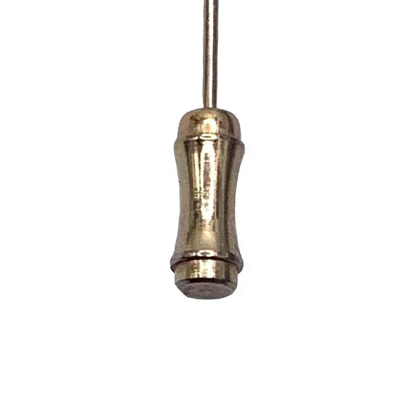 Vintage Womens Lapel Stick Pin Gold Tone Metallic Envelope Butterfly Detail - Picture 7 of 7